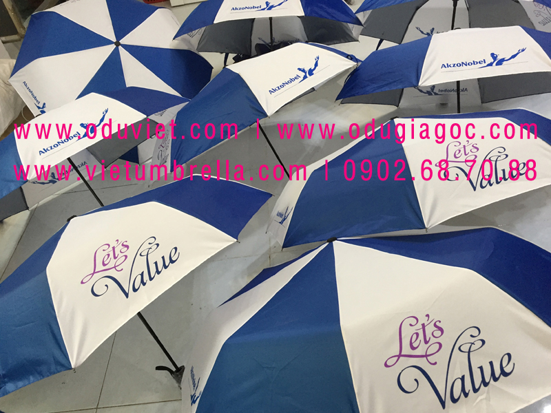 xưởng sản xuất ô dù cầm tay in logo quảng cáo